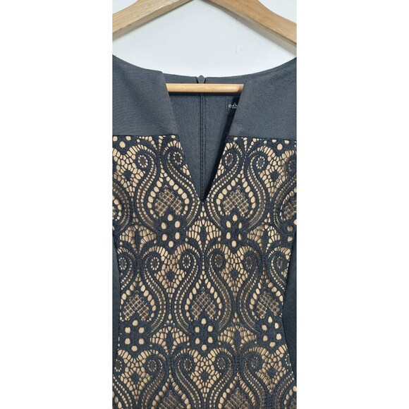 Connected Apparel Women's Size 8P Petite Dress LBD Slimming Affect Midi Cap - Picture 5 of 12